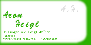 aron heigl business card